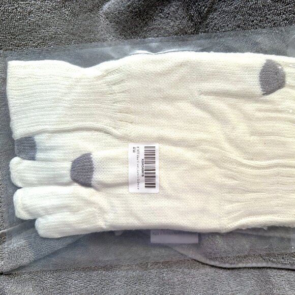 PACKAGE NEVER OPENED - Ivory Knit Fleece Lined Touchscreen Gloves - Picture 2 of 3
